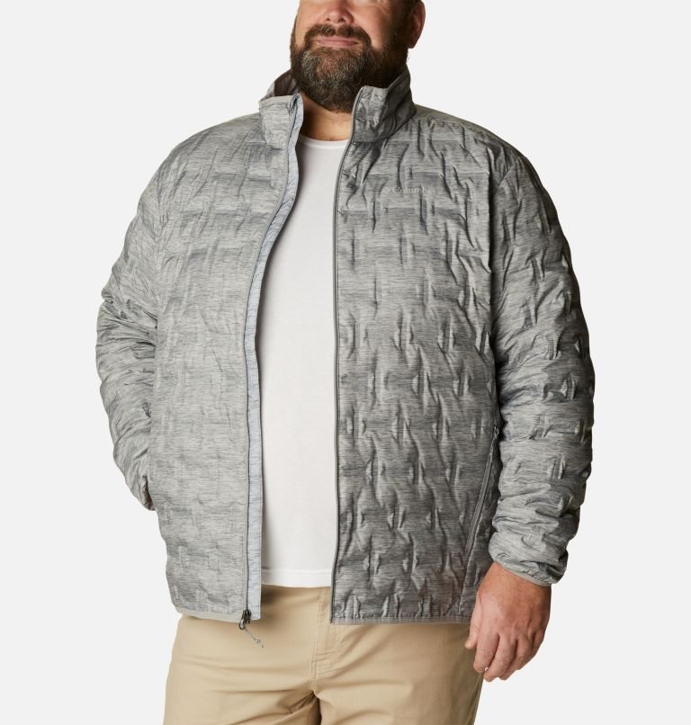 Men's Columbia Delta Ridge Down Jackets Grey | Plus Size CA-AC654